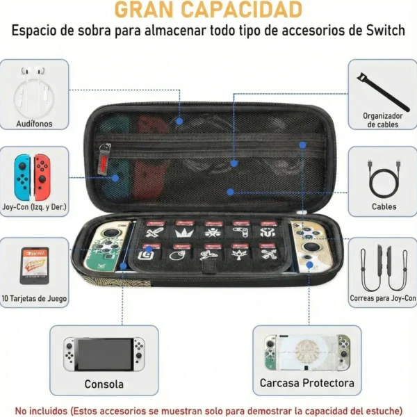Estuche Rígido Protector Zelda Para Nintendo Switch / Oled