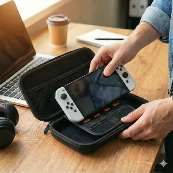 Kit 6 Estuche Funda Maleta Nintendo Switch Oled Vidrio 4 Cap