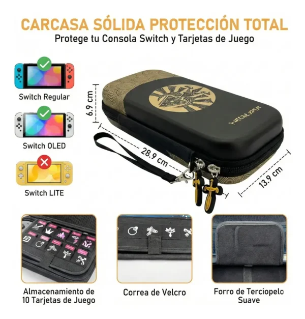 Estuche Rígido Protector Zelda Para Nintendo Switch / Oled