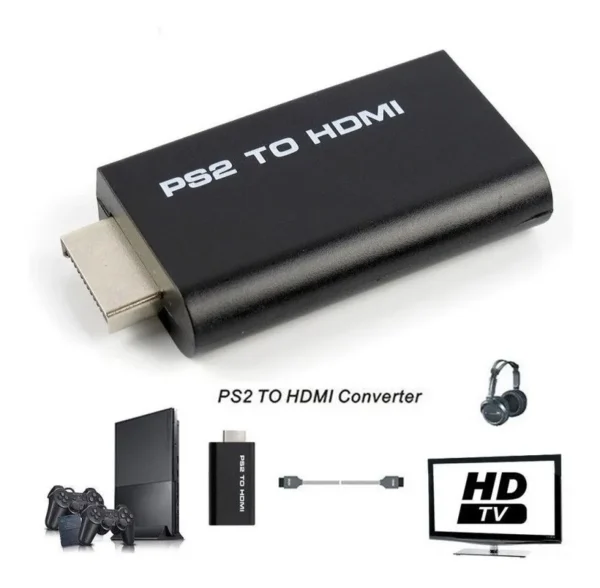 Adaptador Ps2hdmi Convertidor HDMI Para Ps2 Ps3 Alta Definición 480p/1080p