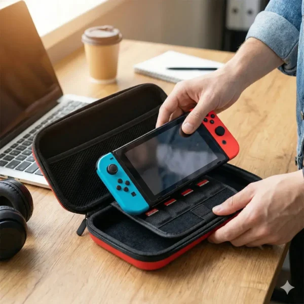 Kit 6 Estuche Funda Maleta Nintendo Switch 1 Vidrio 4 Caps