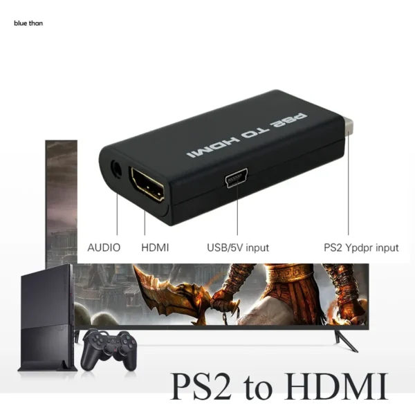 Adaptador Ps2hdmi Convertidor HDMI Para Ps2 Ps3 Alta Definición 480p/1080p