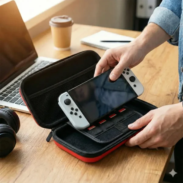 Kit 6 Estuche Funda Maleta Nintendo Switch Oled Vidrio 4 Cap