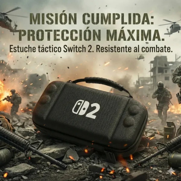 Estuche Maleta Rigido Para Nintendo Switch 2 + 4 Siliconas