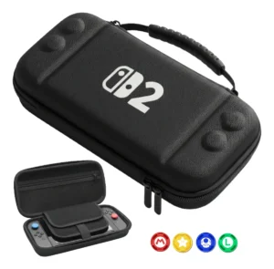 Estuche Maleta Rigido Para Nintendo Switch 2 + 4 Siliconas