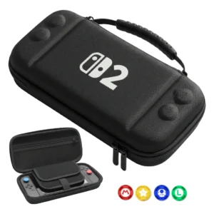 Estuche Maleta Rigido Para Nintendo Switch 2 + 4 Siliconas