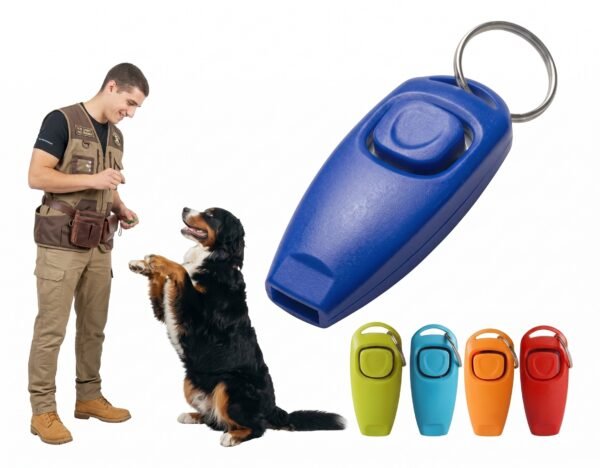 Clicker 2 En 1 Silbato Para Entrenamiento De Perros Y Gatos
