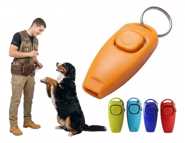 Clicker 2 En 1 Silbato Para Entrenamiento De Perros Y Gatos