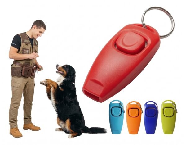 Clicker 2 En 1 Silbato Para Entrenamiento De Perros Y Gatos