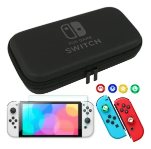 Kit 6 Estuche Funda Maleta Nintendo Switch Oled Vidrio 4 Cap