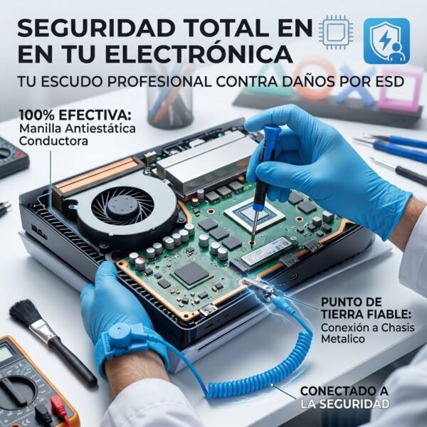 Pulsera Antiática con Cable